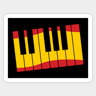 Spanish Flag Piano Pianist Spain Magnet